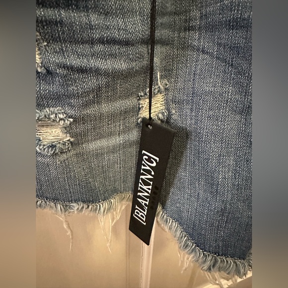 Blank NYC Denim Overall Shorts Blue 31 NWT - Picture 4 of 8